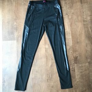 NWT Faux leather black leggings